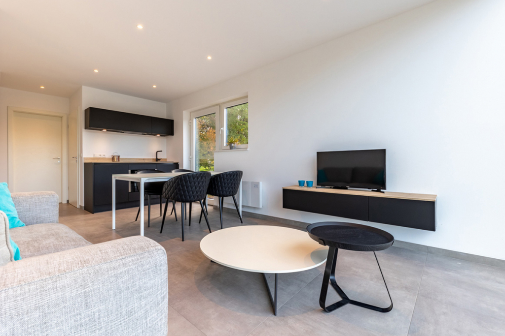 Bostoen tiny house Andenne zorgwoning of woonunit interieur