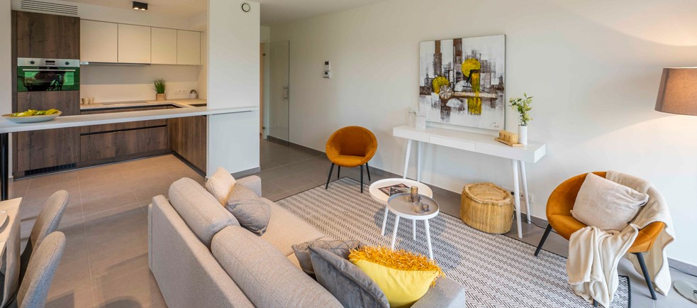 Bostoen Ieper Residentie Posseidon nieuwbouwappartementen leefruimte